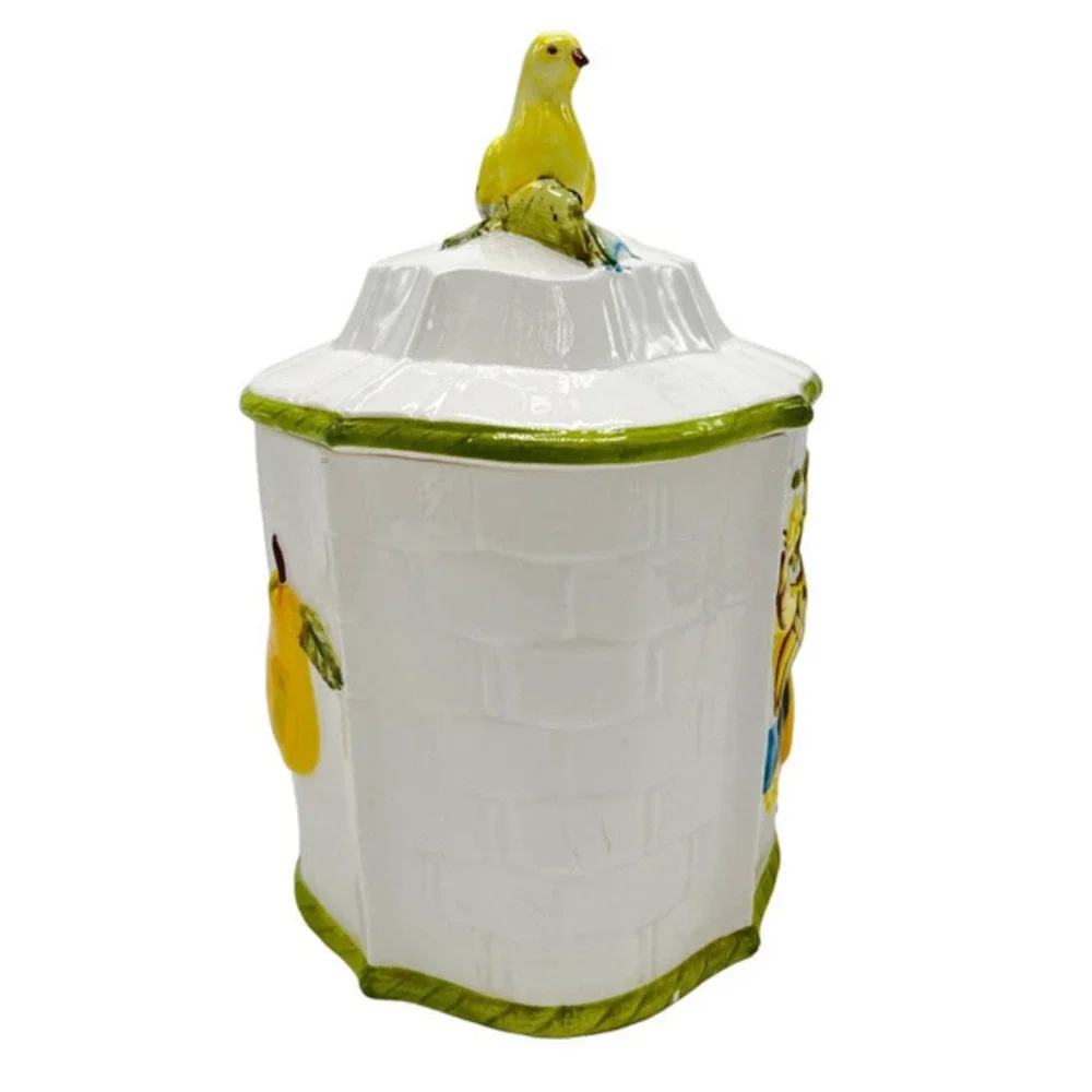 Lefton Bird Pear Jar Canister Vintage Hand‎ Painted Japan 8”
